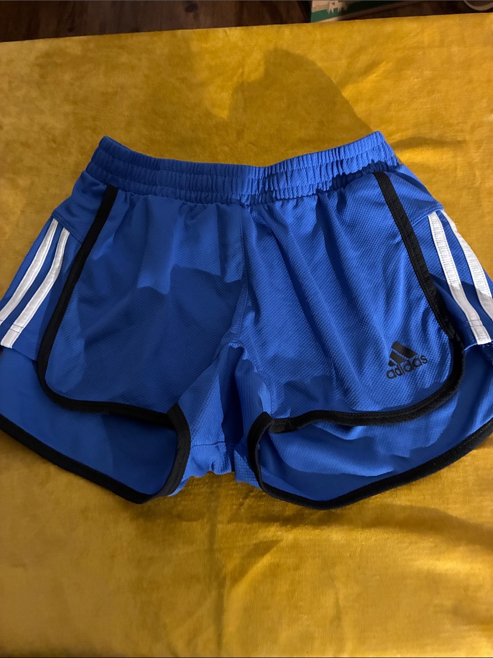 adidas Women’s Royal Blue Athletic Running Shorts with Black Trim
